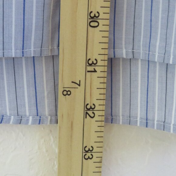 Van Heusen* Men's Long Sleeve Button Down Curved Hem Pinstripe Dress Shirt~Large - Picture 7 of 10